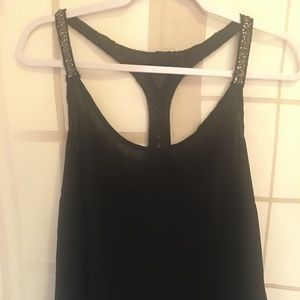 Large Black Sheer Tank Top